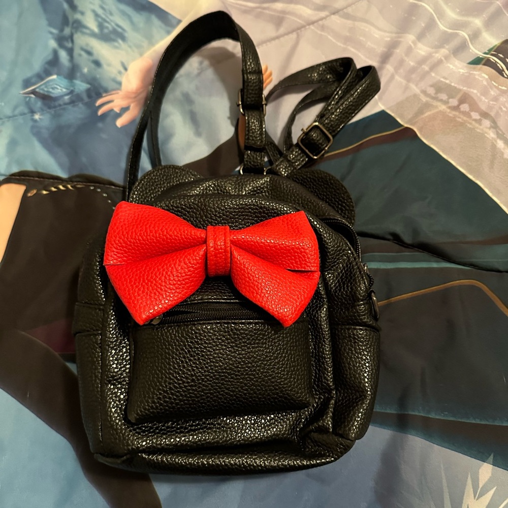 Little girls small mini mouse leather mini backpack  purse